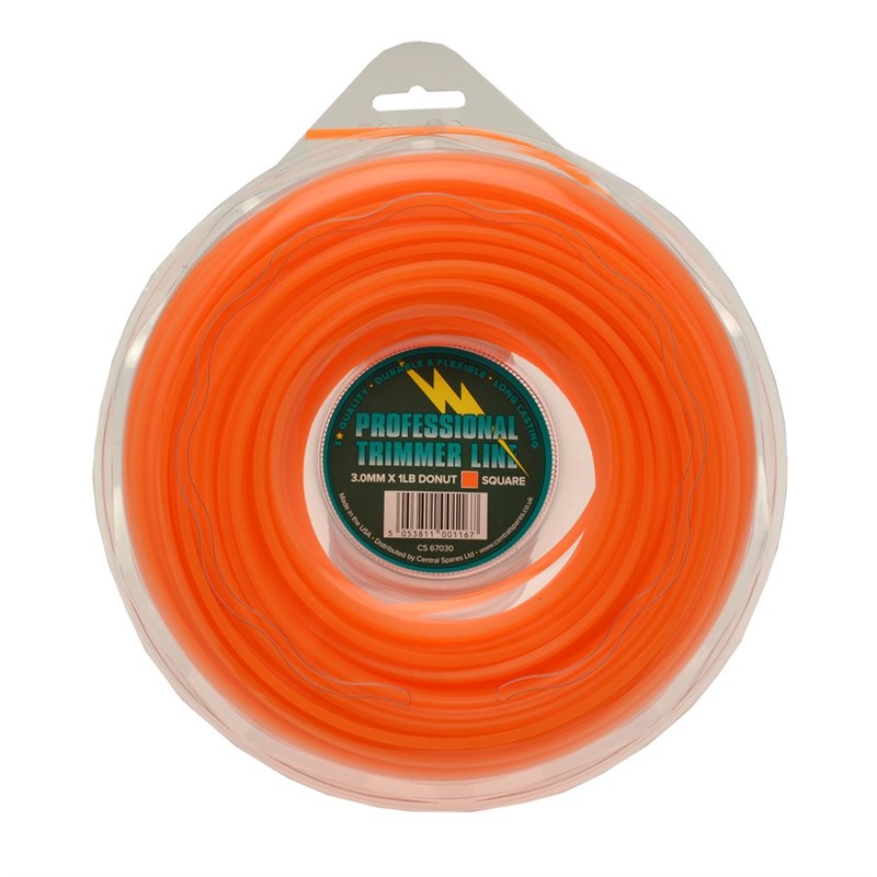 NYLON LINE - 3.0MM SQUARE 1LB DONUT 53M