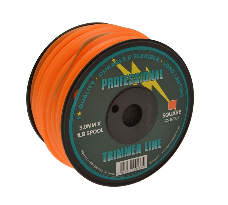 NYLON LINE - 3.0MM SQUARE 1LB SPOOL  53M
