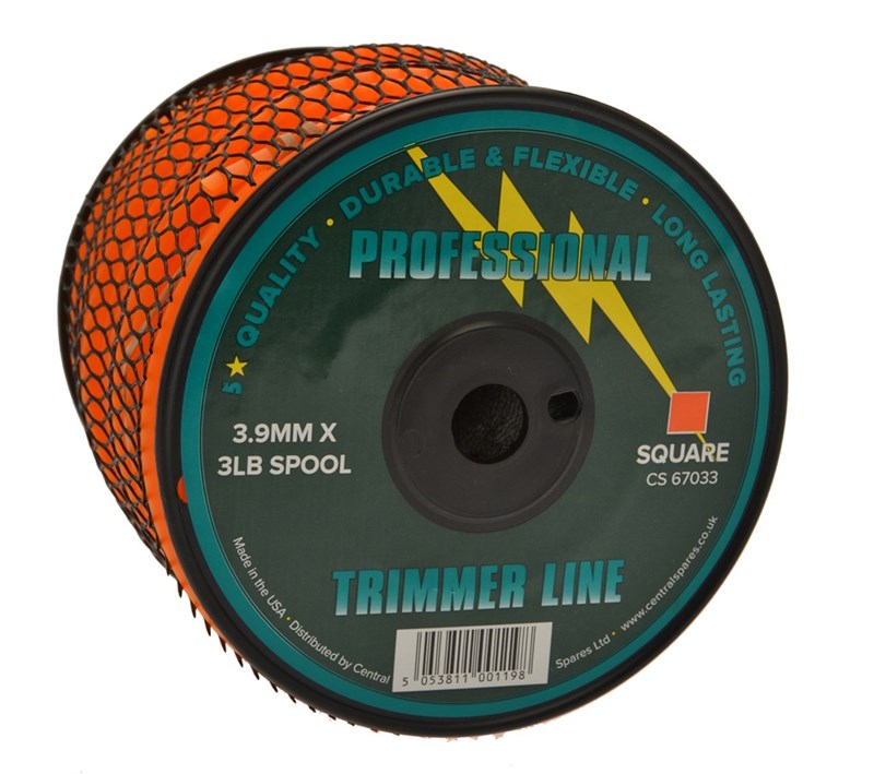 NYLON LINE - 3.9MM SQUARE 3LB SPOOL  96M