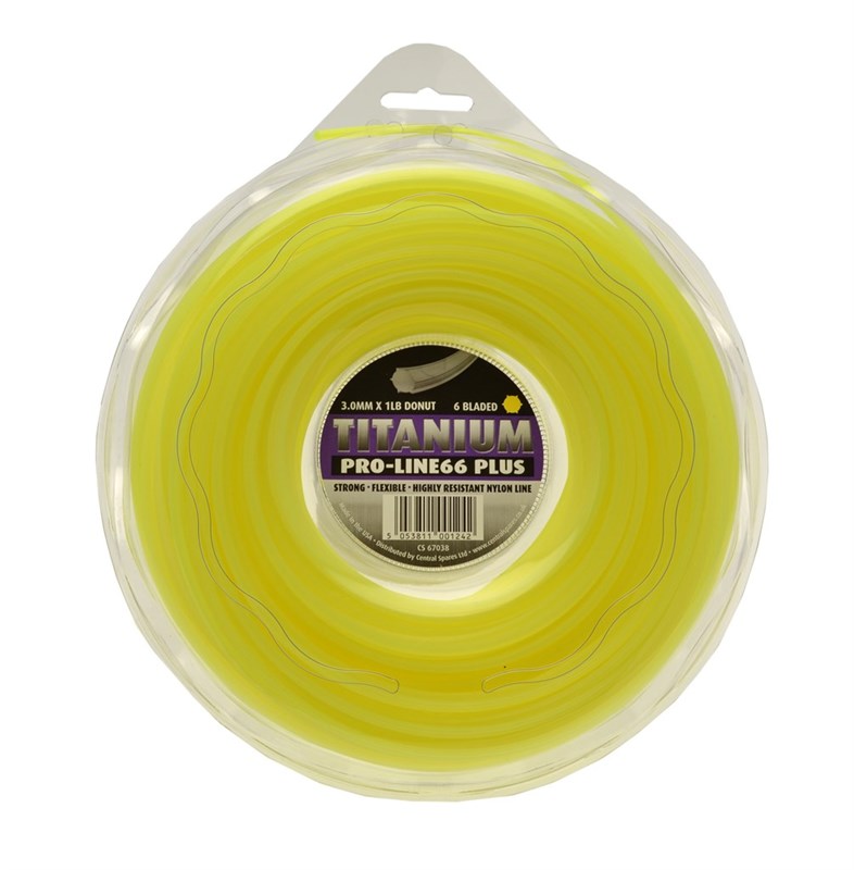 NYLON LINE 3.0mm 6 BLADE  (TITANIUM PRO-LINE66 PLUS) 1LB DONUT 53M