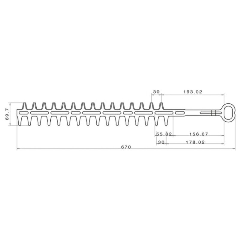 Universal Hedgetrimmer Blade, Double Sided