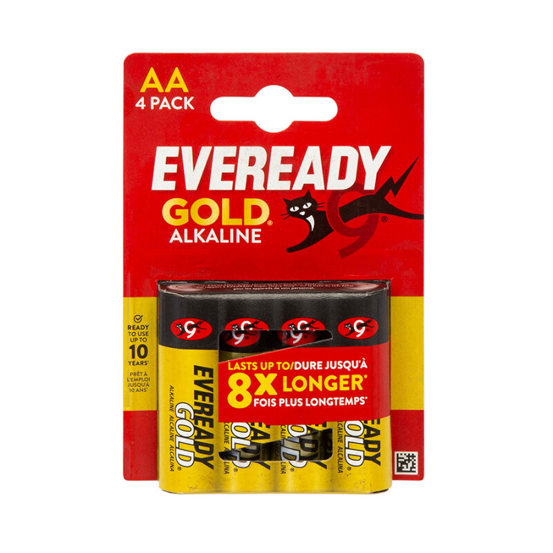 AA Eveready Gold Alkaline Batteries (Pack of 4)
