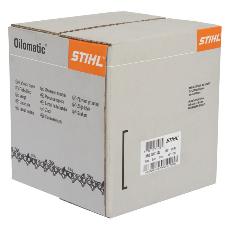 Stihl Chainsaw Chain RAPID SUPER (RS) .325 .058 1.5mm 100FT Reel