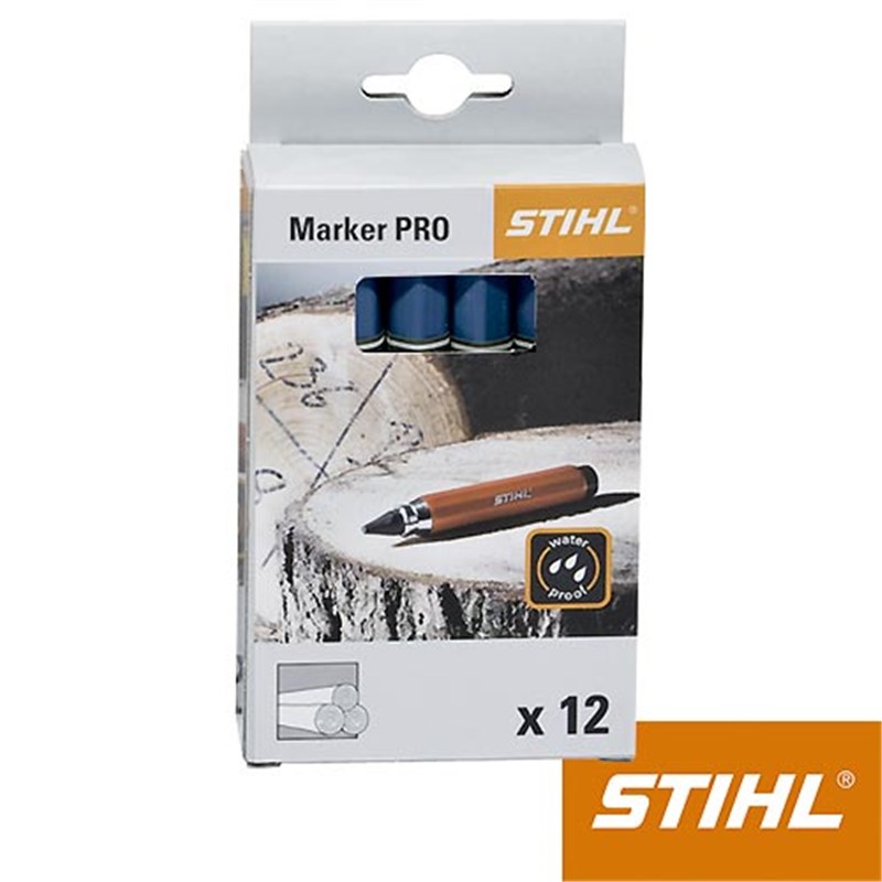 STIHL PRO Marking Chalk (pack of 12 x 12cm) – Blue (000 881 1500)