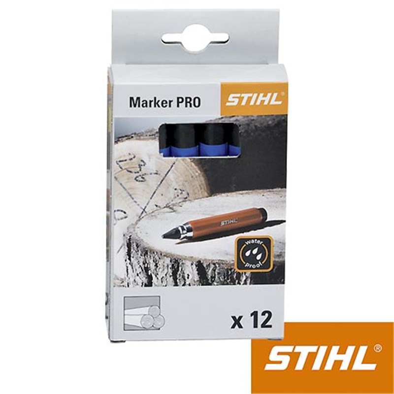 STIHL PRO Marking Chalk (pack of 12 x 12cm) – Black (000 881 1504)